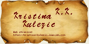 Kristina Kulezić vizit kartica